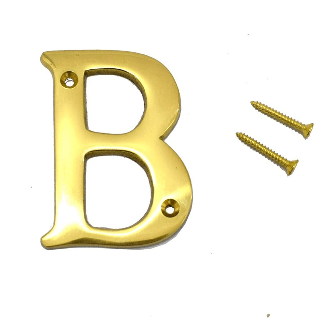 WIGANO Brass House Door Alphabet B